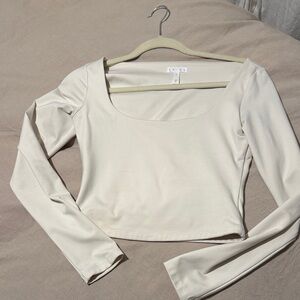 Leith Cream Long Sleeve Top